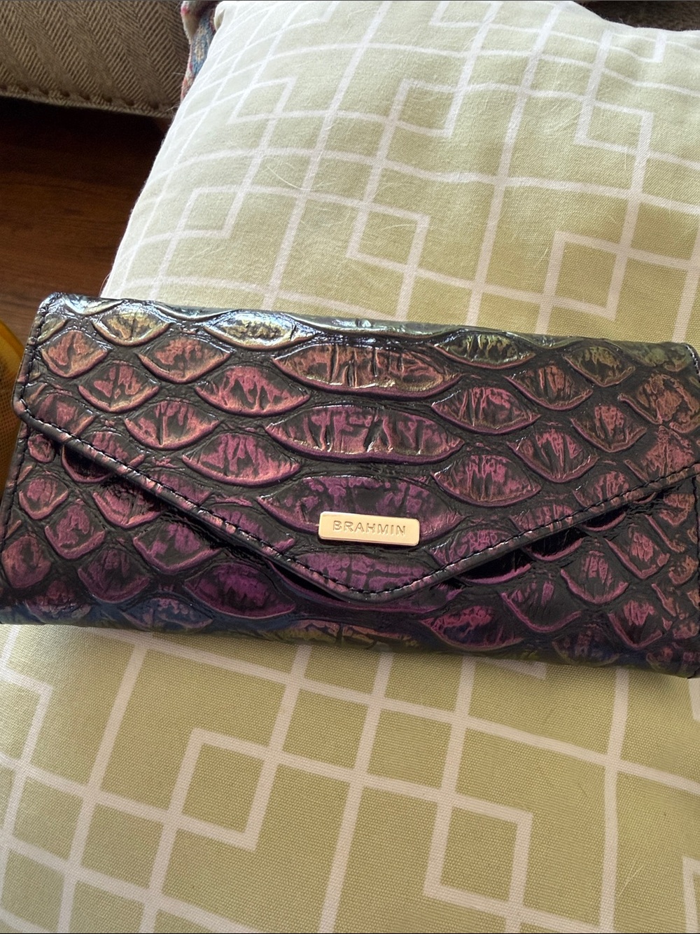 Brahmin Iridescent Multi-Tone Clutch Wallet